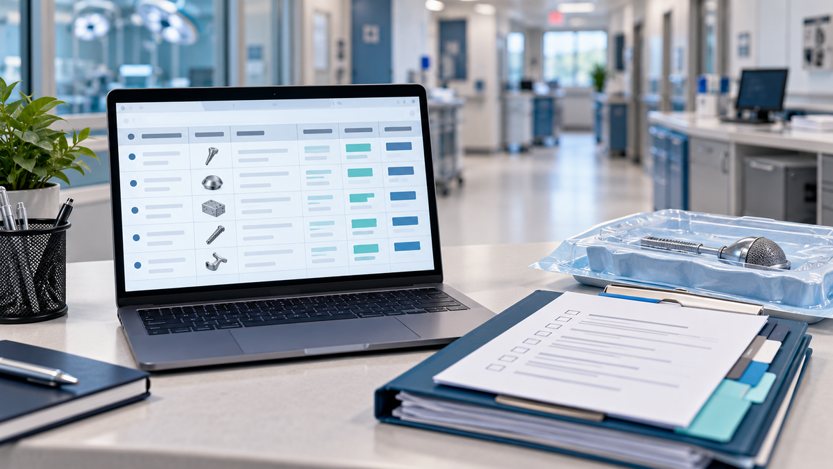 ASC implant evidence and local charge review worklist in an ambulatory surgery setting