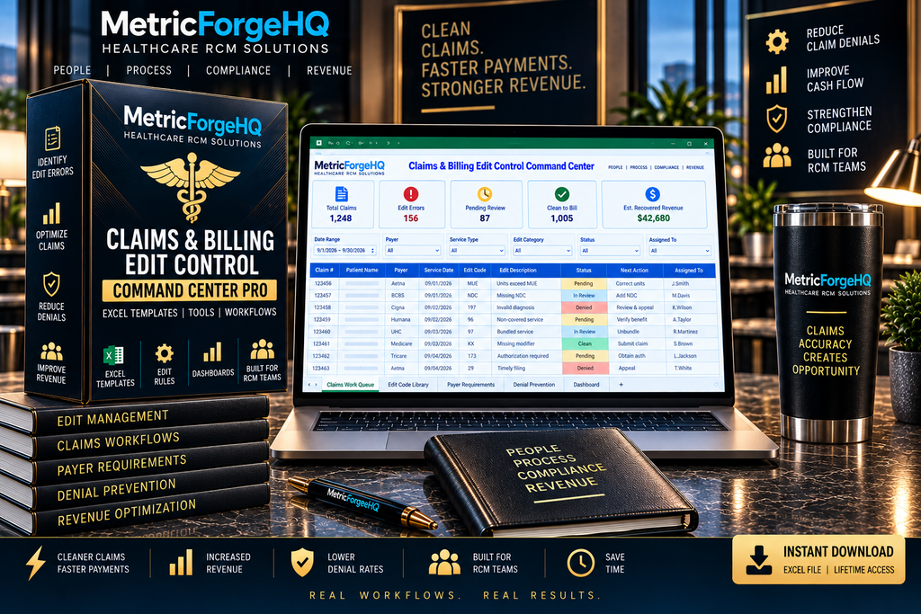 Claims & Billing Edit Control PRO | Medical Billing Excel Work Queue