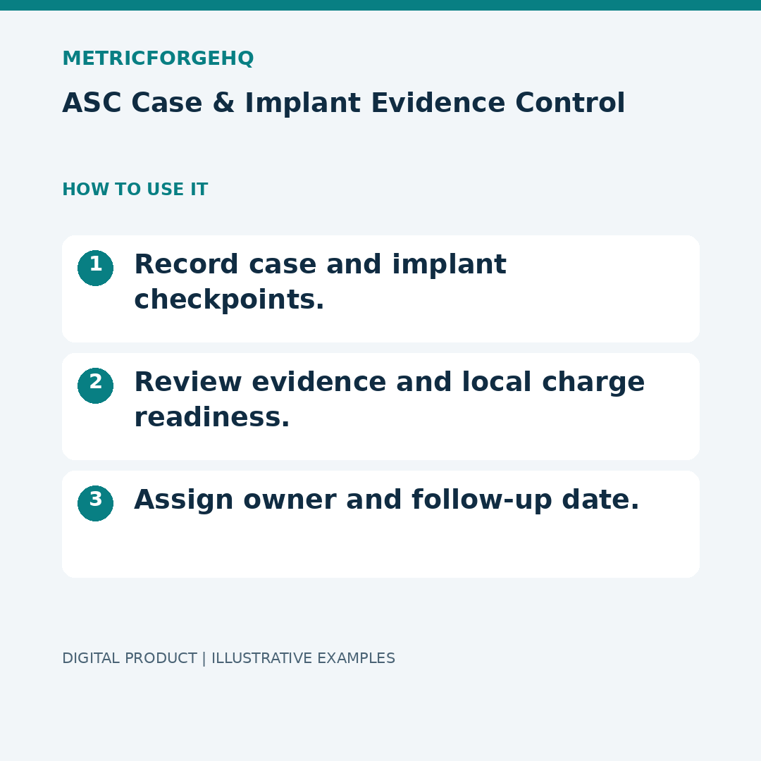 ASC Case & Implant Evidence Control — Workflow