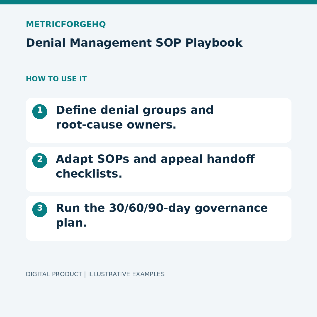 Denial Management SOP Playbook — Workflow