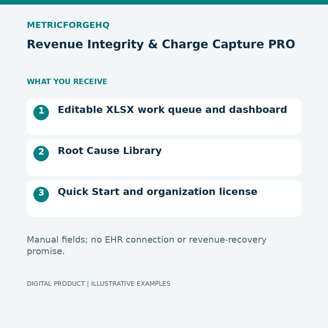 Revenue Integrity & Charge Capture PRO — Contents