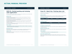 Actual final manual pages: SOP 05 and worked Case 01.