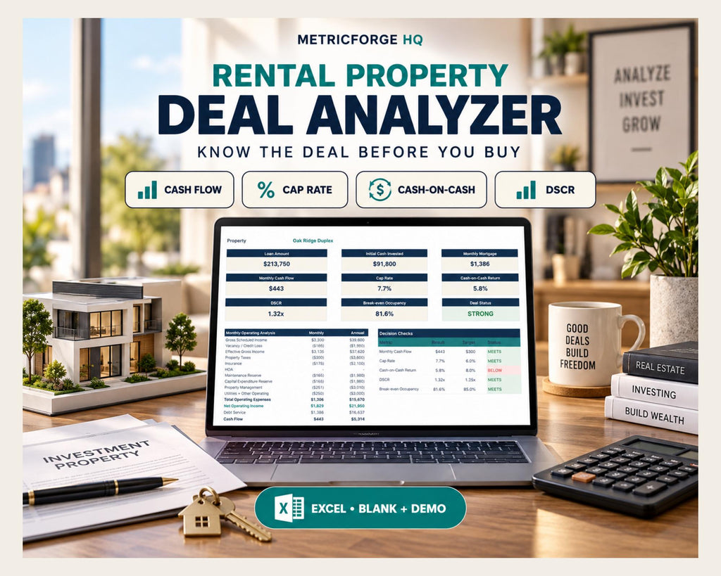 Rental Property Spreadsheet Excel - product preview 1