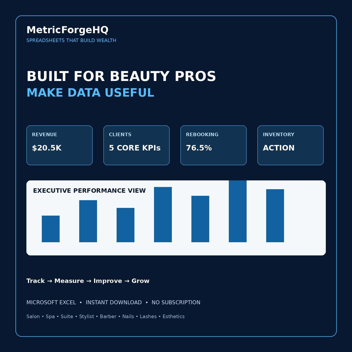 Salon Business Spreadsheet Excel - product preview 10
