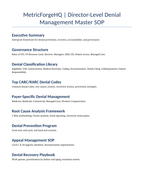 MetricForgeHQ Enterprise Denial Management Master Manual