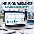 Illustrative premium healthcare operations desk for oncology-infusion-variance; actual workbook preview appears in the next listing image