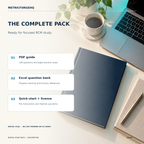 Studio image of digital pack contents: PDF, Excel and quick start