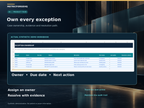 Exception queue with owner, due date and next action
