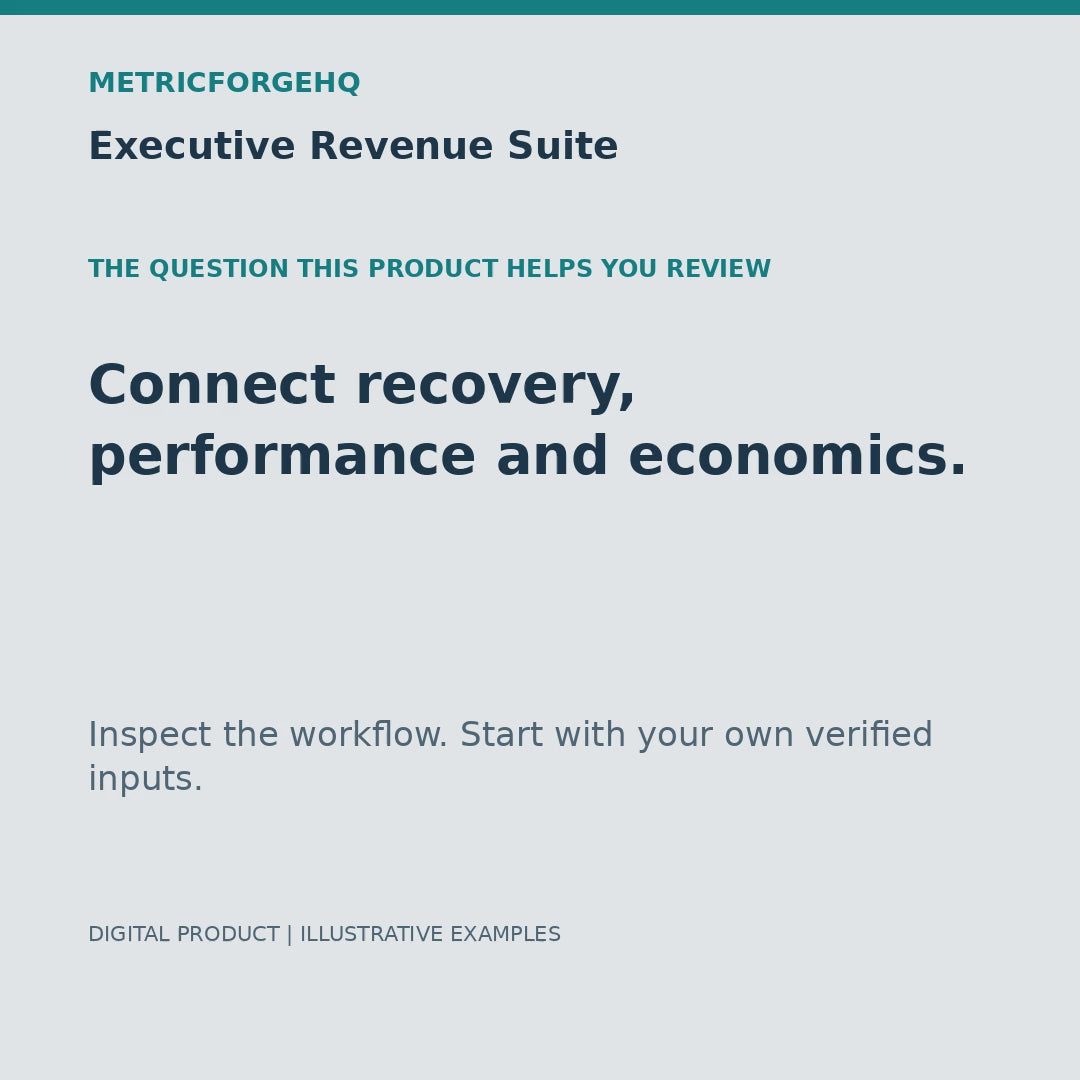 Executive Revenue Suite — captioned 20-second product workflow preview