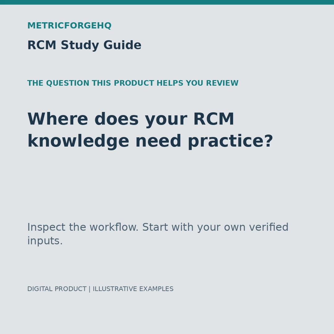 RCM Study Guide — captioned 20-second product workflow preview
