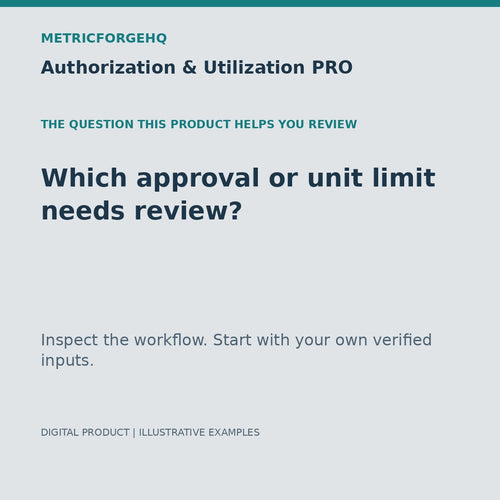Authorization & Utilization PRO — captioned 20-second product workflow preview