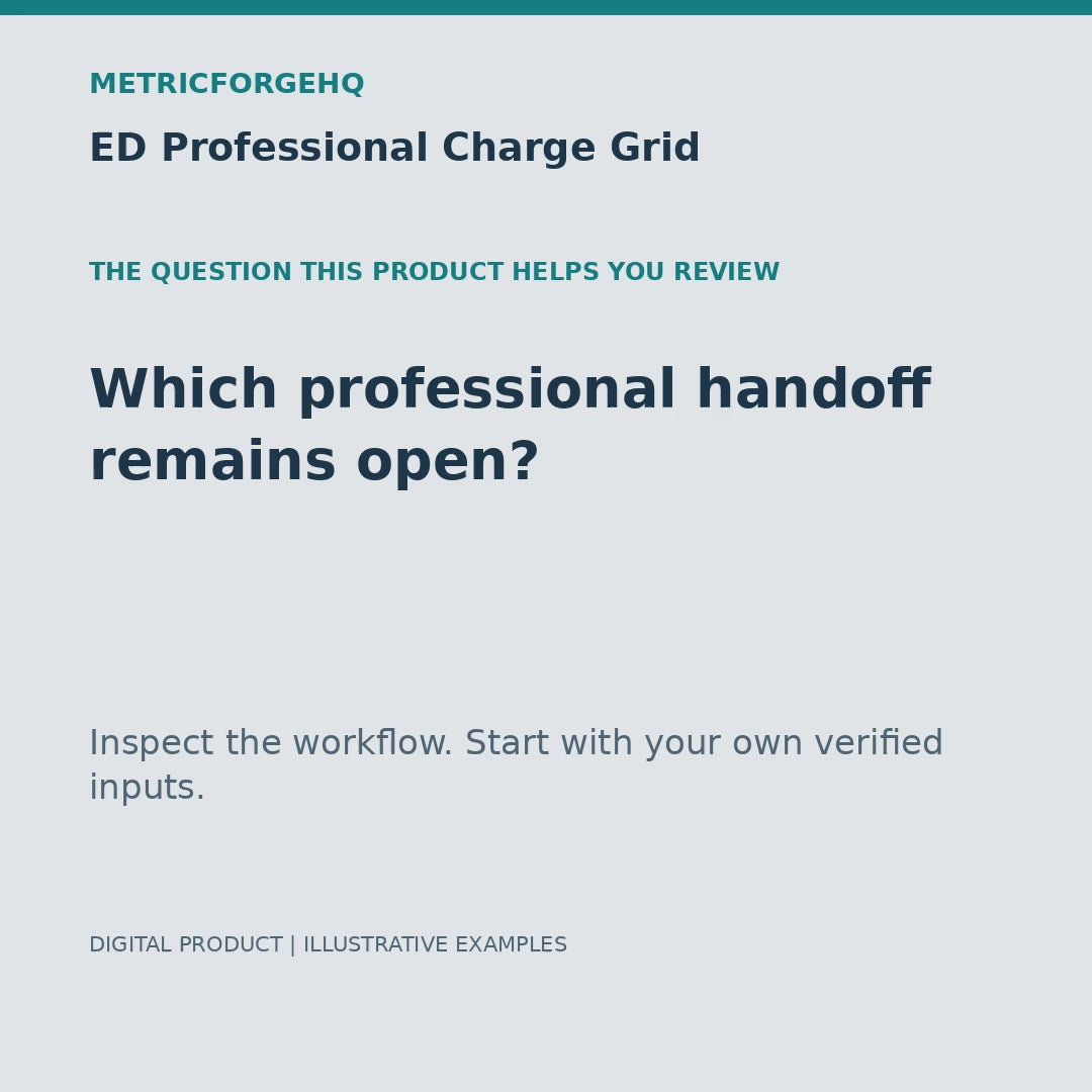 ED Professional Charge Grid — captioned 20-second product workflow preview